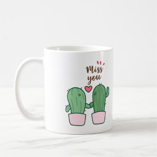 Mopshugende Cactus Bekkentje 'Mis Je' Koffiemok