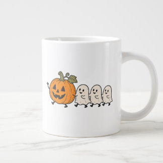 Mopshulpjesoptocht Halloween Pompoen Mok