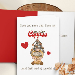 Mopshumor Cute Kabouter Koffie Grappige Valentijns Kaart