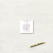 Mopsliefhebber Geborduurde Hond Post-it® Notes (Op bureau)