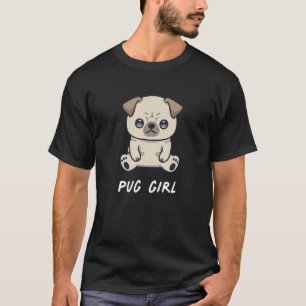 Mopsmeisje Schattig Grappig Hond Liefhebber Eigena T-shirt
