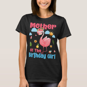Mor van 2birthday meisjes tropische flamingo famil t-shirt