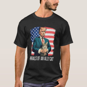 Moraal van een bondgenoot kat t-shirt