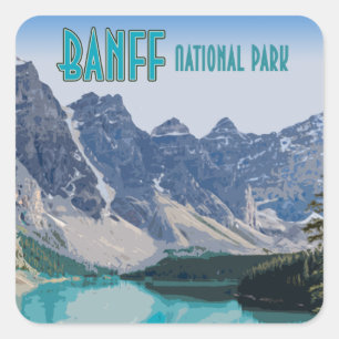 Moraine Lake Banff National Park Canada  Vierkante Sticker