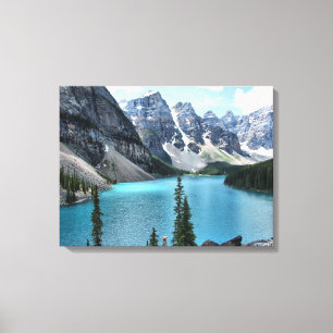 Moraine Lake, Banff National Park Wrapped Canvas Afdruk