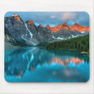 Moraine Lake bij Sunset Muismat