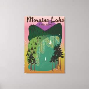 Moraine Lake Canada Canvas Afdruk