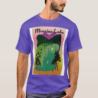 Moraine Lake Canada reisposter T-shirt