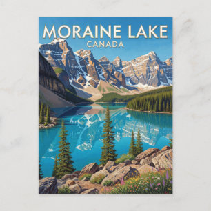 Moraine Lake Canada Turquoise Alpenlandschap Briefkaart