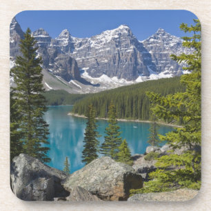 Moraine Lake, Canadese Rockies, Alberta, Canada Drankjes Onderzetter