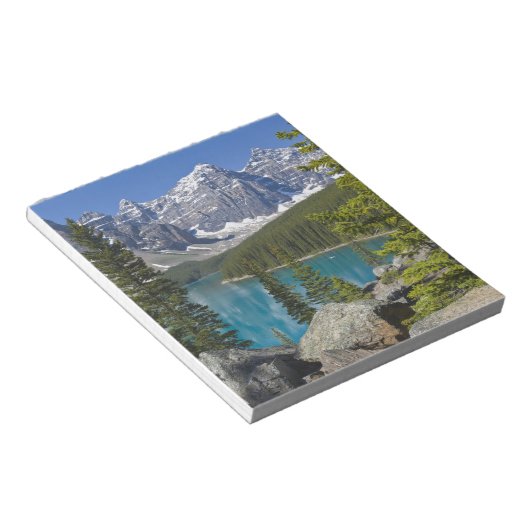 Moraine Lake, Canadese Rockies, Alberta, Canada Notitieblok (Schuin)