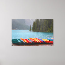 Moraine Lake kano's Canvas Afdruk