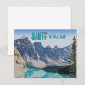Moraine Lake Parc national Banff Carte Plat Canada (Devant / Derrière)