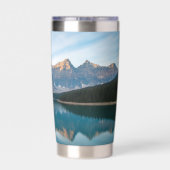 Moraine Lake Waterfles Geïsoleerde Drinkbeker (Achterkant)