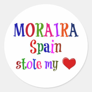 Moraira Spanje heeft mijn hart gestolen Ronde Sticker