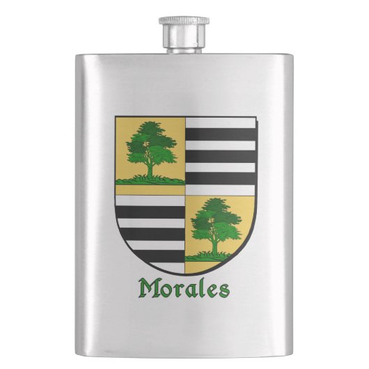 Morales Heraldic Shield Heupfles (Voorkant)