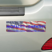 Moraliteit=Empathie bumpersticker (Op auto)