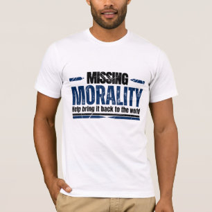 Moraliteit wit t-shirt