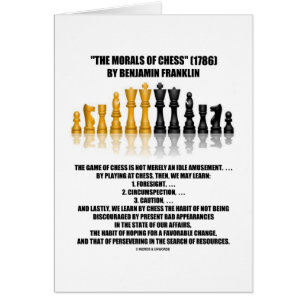 Morals van Chess Benjamin Franklin reflecterende C