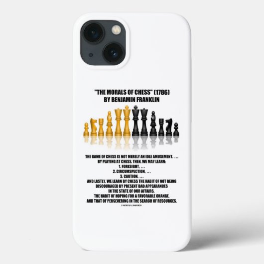 Morals van Chess Benjamin Franklin reflecterende C Case-Mate iPhone Case (Achterkant)