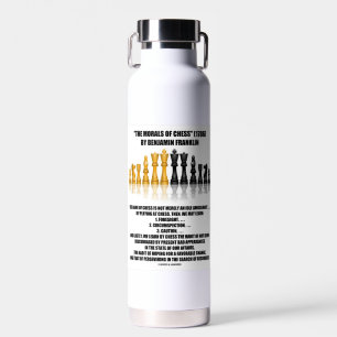 Morals van Chess Benjamin Franklin reflecterende C Waterfles