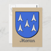 Moran Family Heraldic Shield Briefkaart (Voorkant / Achterkant)