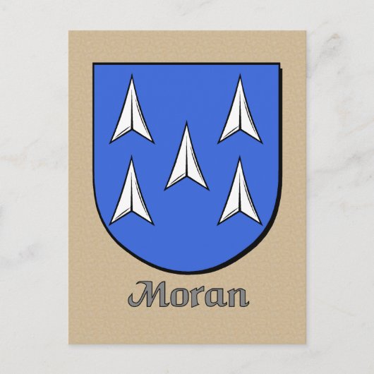Moran Family Heraldic Shield Briefkaart (Voorkant)