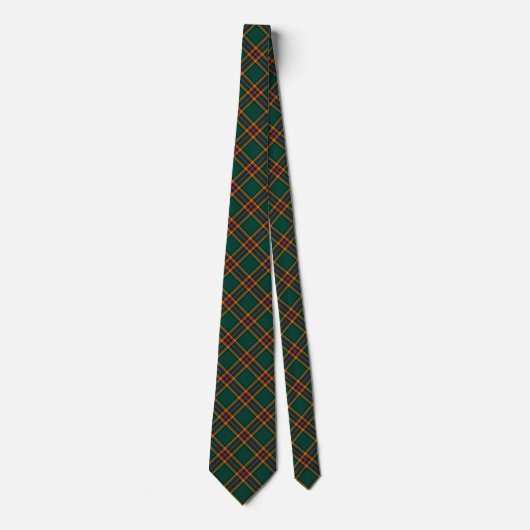 Moran Tartan Forest Green Pset Stropdas (Voorkant)