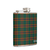 Moran Tartan Monogram Donkergroen Plaid Heupfles (Rechts)