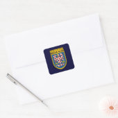 Morava (Moravië) Crest Vierkante Sticker (Envelop)