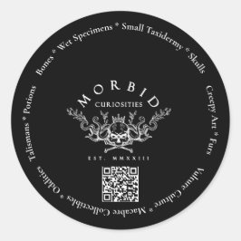 Morbid curiosities Botten Vulture Culture Taxiderm Ronde Sticker