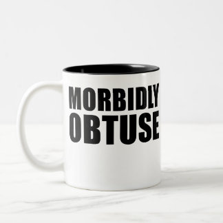 Morbidly Obtuse Novelty Funny Tweekleurige Koffiemok