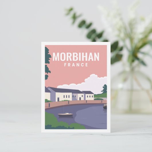 Morbihan Frankrijk Beroemde Reisplaats Illustratie Briefkaart (Staand voorkant)