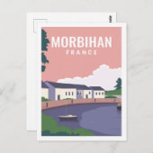 Morbihan Frankrijk Beroemde Reisplaats Illustratie Briefkaart (Voorkant / Achterkant)