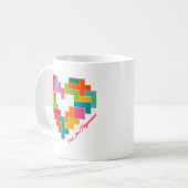 Morceau, amour et polyominos Mug (Devant gauche)