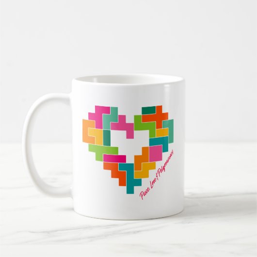 Morceau, amour et polyominos Mug (Gauche)