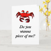 Morceau de crabe de moi carte de voeux (Fleur jaune)