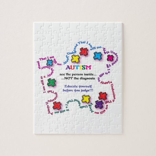 Morceau de puzzle d'autisme (Vertical)