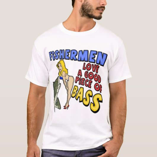 Morceau de T-shirts et de cadeaux de pêche au bar (Devant)