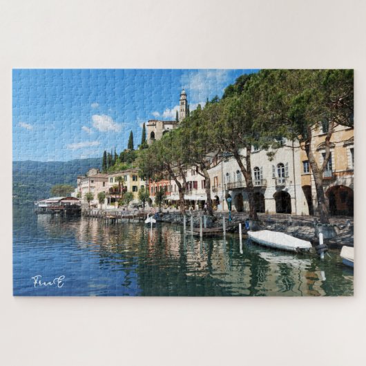 Morcote Lago di Lugano-puzzel Legpuzzel (Horizontaal)