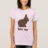 Mordez-moi T-shirt de lapin de chocolat (Devant)
