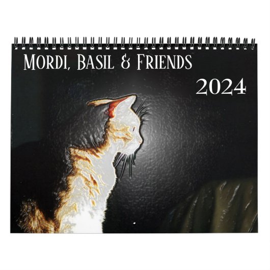 Mordi, Basilicum & Vrienden Cat Kalender 2024 (Hoes)