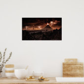 Mordor Lightning Storm Poster (Keuken)