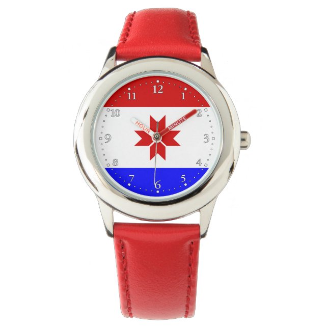 Mordovia Flag Horloge (Voorkant)