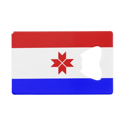 Mordovia Flag Kredietkaart Flessenopener (Voorkant (Horizontaal))