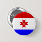 Mordovia Flag Ronde Button 5,7 Cm (Voorkant /achterkant)