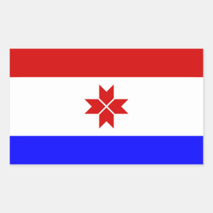 Mordoviaanse vlag rechthoekige sticker