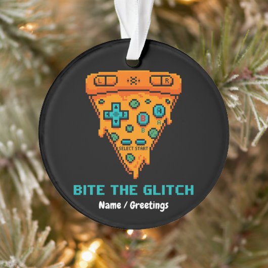Mords le Bug Retro 8-Bit Pixel Pizza Joueur (Arbre)