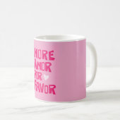 More Amor Por Favor Pink Preppy Cool Design Mug (Devant droit)