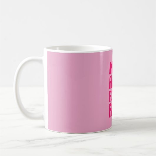 More Amor Por Favor Pink Preppy Cool Design Mug (Gauche)